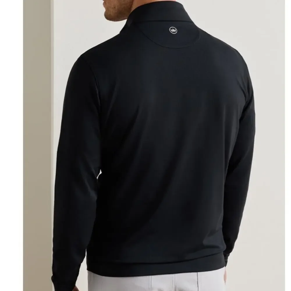 Peter Millar Crown Sport Perth Performance Pullover 1/4 Zip Black NEW Size 3XL